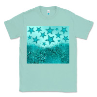 Seafoam turquoise glitter star Classic Tee - JahusDesignShop