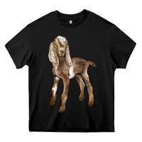 Black Baby Nubian Goat Heavy Core Tee - LillyAllenDesigns