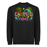 Black camping vibes Heavyweight Sweatshirt - Zillion Design Studio