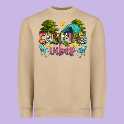 Camping Vibes Heavyweight Sweatshirt Designed By Zillion Design Studio