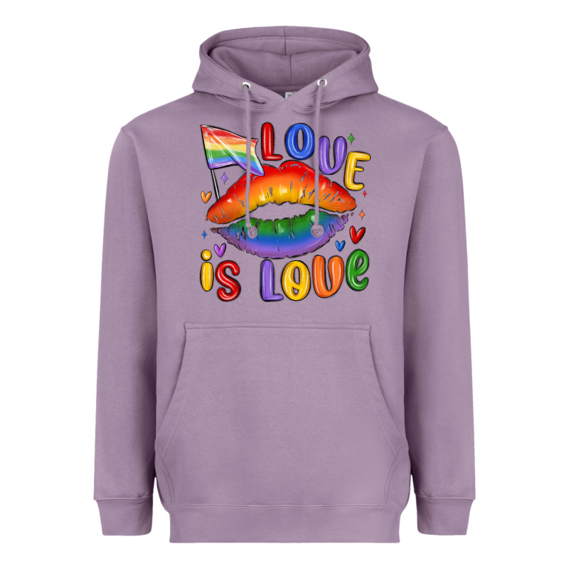 Love Is Love Lips Heavyweight Hoodie by MaliasSmallBusiness | Teevron