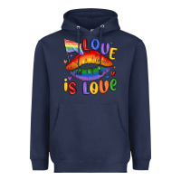 Navy love is love lips Heavyweight Hoodie - MaliasSmallBusiness