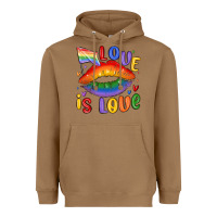 Toasted Coconut love is love lips Heavyweight Hoodie - MaliasSmallBusiness