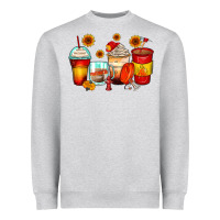 Heather Grey firefighter coffee cups Heavyweight Sweatshirt - Zillion Design Studio