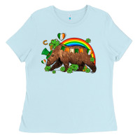 Baby Blue st patricks bear ado Ladies Tee - AdoDesignShop