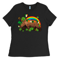 Black st patricks bear ado Ladies Tee - AdoDesignShop