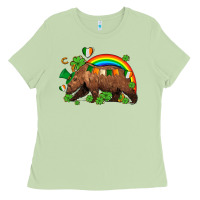 Matcha st patricks bear ado Ladies Tee - AdoDesignShop