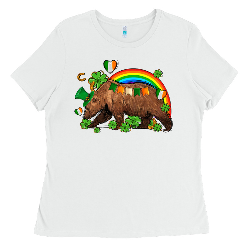 St Patricks Bear Ado Ladies Tee by AdoDesignShop | Teevron