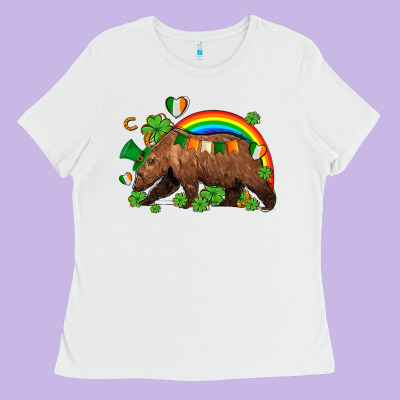 St Patricks Bear Ado Ladies Tee Designed By Adodesignshop