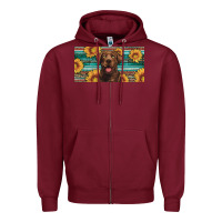 Burgundy western chocolate labrador license plate Zipper Hoodie - Artiststas