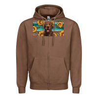 Chestnut western chocolate labrador license plate Zipper Hoodie - Artiststas