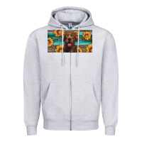 Heather Grey western chocolate labrador license plate Zipper Hoodie - Artiststas