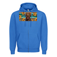 True Royal western chocolate labrador license plate Zipper Hoodie - Artiststas