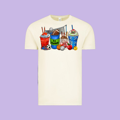 P.e. Teacher Coffee Cups Vintage Tee Designed By Zillion Design Studio