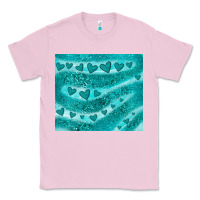Bubblegum Pink turquoise glitter heart Classic Tee - JahusDesignShop