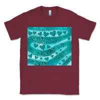 Burgundy turquoise glitter heart Classic Tee - JahusDesignShop