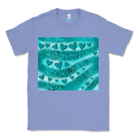 Colony Blue turquoise glitter heart Classic Tee - JahusDesignShop