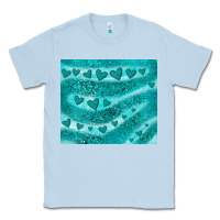 Turquoise Glitter Heart Classic Tee | Teevron