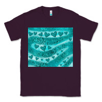 Plum turquoise glitter heart Classic Tee - JahusDesignShop