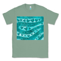 Sage turquoise glitter heart Classic Tee - JahusDesignShop