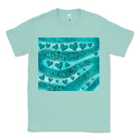 Seafoam turquoise glitter heart Classic Tee - JahusDesignShop