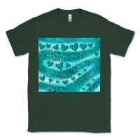 Sports Green turquoise glitter heart Classic Tee - JahusDesignShop