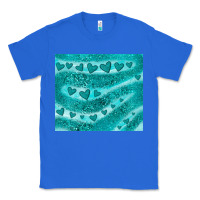 True Royal turquoise glitter heart Classic Tee - JahusDesignShop