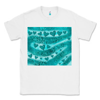 White turquoise glitter heart Classic Tee - JahusDesignShop
