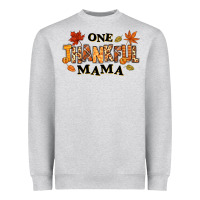 Heather Grey one thankful mama Heavyweight Sweatshirt - texasbilliewilder