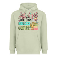 Matcha just a girl who loves books and coffee Heavyweight Hoodie - MaliasSmallBusiness