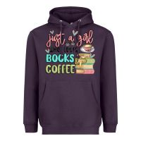 Plum just a girl who loves books and coffee Heavyweight Hoodie - MaliasSmallBusiness