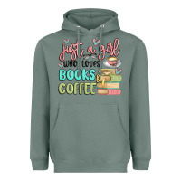 Sage just a girl who loves books and coffee Heavyweight Hoodie - MaliasSmallBusiness