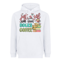 White just a girl who loves books and coffee Heavyweight Hoodie - MaliasSmallBusiness
