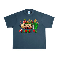 Midnight Navy christmas educator pencil Urban Heavy Tee - FaDigitalArtStudio