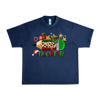 Navy christmas educator pencil Urban Heavy Tee - FaDigitalArtStudio