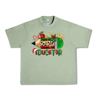 Oil Green christmas educator pencil Urban Heavy Tee - FaDigitalArtStudio
