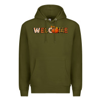 Army Green welcome pumpkin Premium Hoodie - BundleAndBundleShop
