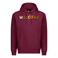 Burgundy welcome pumpkin Premium Hoodie - BundleAndBundleShop