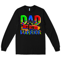 Black dad of a warrior Long Sleeve Tee - AdoDesignShop
