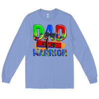 Colony Blue dad of a warrior Long Sleeve Tee - AdoDesignShop
