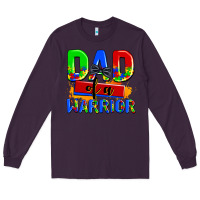 Plum dad of a warrior Long Sleeve Tee - AdoDesignShop