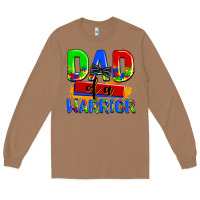 Toasted Coconut dad of a warrior Long Sleeve Tee - AdoDesignShop