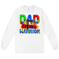 White dad of a warrior Long Sleeve Tee - AdoDesignShop
