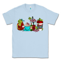 Dusty Blue wine coffee cups Classic Tee - AdoDesignShop