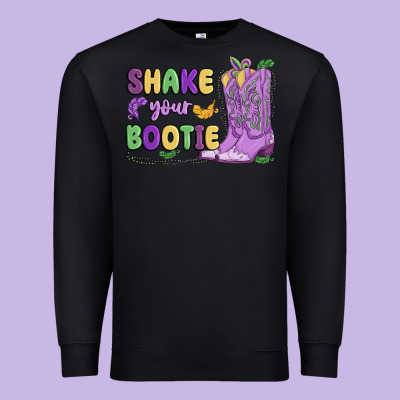 Shake Your Bootie Mardi Gras Premium Sweatshirt Designed By Maliassmallbusiness