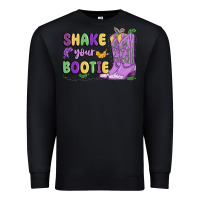 Black shake your bootie mardi gras Premium Sweatshirt - MaliasSmallBusiness