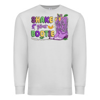 Dove Grey shake your bootie mardi gras Premium Sweatshirt - MaliasSmallBusiness
