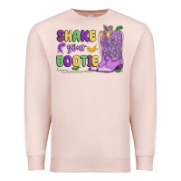 Pale Pink shake your bootie mardi gras Premium Sweatshirt - MaliasSmallBusiness