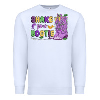 White shake your bootie mardi gras Premium Sweatshirt - MaliasSmallBusiness