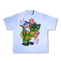 Grape Ice 4th of July T-Rex Urban Heavy Tee - CowGirlArtShop
